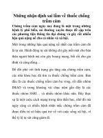 Những nhận định sai lầm về thuốc chống trầm cảm pptx