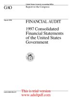 Report to the Congress FINANCIAL AUDIT 1997 Consolidated Financial Statements of the United States Government_part1 pdf