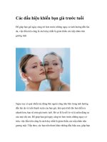 Các dấu hiệu khiến bạn già trước tuổi docx