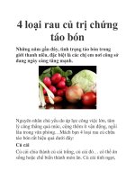 4 loại rau củ trị chứng táo bón ppt
