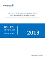 công ty cổ phần chứng khoán ngân hàng công thương việt nam  vietinbanksc báo cáo thường niên 2013