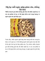 10g lạc mỗi ngày giúp giảm cân, chống lão hóa doc