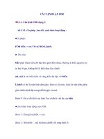 CÂU LỆNH LẶP FOR pdf