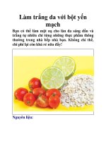 Làm trắng da với bột yến mạch potx