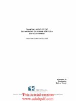 FINANCIAL AUDIT OF THE DEPARTMENT OF HUMAN SERVICES STATE OF HAWAII Fiscal Year Ended June 30, 2009_part1 docx