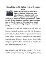Vừng, thức ăn bổ dưỡng và làm đẹp dung nhan pdf