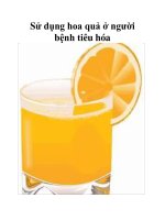 Sử dụng hoa quả ở người bệnh tiêu hóa pdf