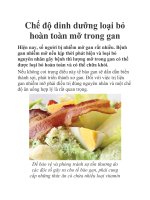 Chế độ dinh dưỡng loại bỏ hoàn toàn mỡ trong gan potx
