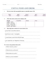 FIRSTCHOICE food vocabulary pdf