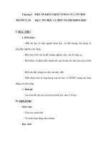 Chương I MỘT SỐ KHÁI NIỆM CƠ BẢN CỦA TIN HỌC doc