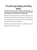 Trị mất ngủ không chỉ bằng thuốc doc