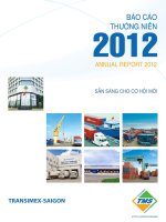 báo cáo thường niên annual report 2012 sãn sàng cho cơ hội mới TRANSIMEX SAIGON