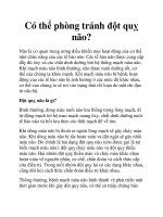 Có thể phòng tránh đột quỵ não? pot