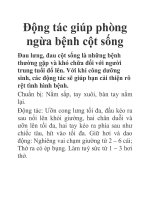 Động tác giúp phòng ngừa bệnh cột sống ppt