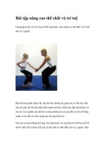 Bài tập nâng cao thể chất và trí tuệ ppt