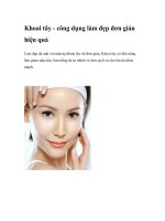 Khoai tây - công dụng làm đẹp đơn giản hiệu quả doc