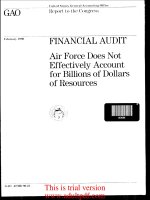 FINANCIAL AUDIT Air Force Does Not Effectively Account for Billions of Dollars_part1 ppt