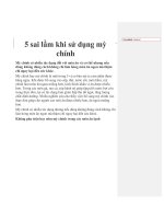 5 sai lầm khi sử dụng mỳ chính doc