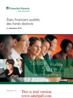 États financiers audités des fonds distincts 31 décembre 2010 Assurance vie_1 doc