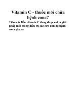 Vitamin C - thuốc mới chữa bệnh zona? ppt