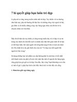 7 bí quyết giúp bạn luôn trẻ đẹp docx