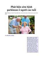 Phát hiện sớm bệnh parkinson ở người cao tuổi pptx