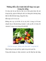 Những điều cần tránh khi kết hợp rau quả trong ăn uống pot