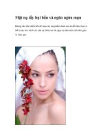 Mặt nạ tẩy bụi bẩn và ngăn ngừa mụn ppt