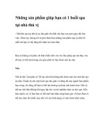 Những sản phẩm giúp bạn có 1 buổi spa tại nhà thú vị doc