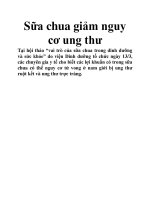 Sữa chua giảm nguy cơ ung thư docx