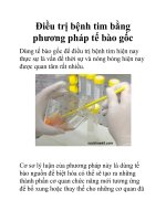 Điều trị bệnh tim bằng phương pháp tế bào gốc pdf