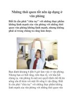 Những thói quen tốt nên áp dụng ở văn phòng doc