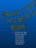 Báo cáo đánh giá các yếu tố nguy cơ xuất hiện bệnh đốm trắng trên tôm sú ppt