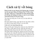 Cách xử lý vết bỏng pot