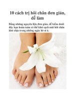 10 cách trị hôi chân đơn giản, dễ làm doc