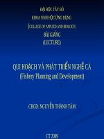 Bài giảng: Quy hoạch và phát triển nghề cá doc