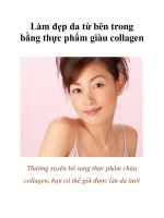 Làm đẹp da từ bên trong bằng thực phẩm giàu collagen pptx