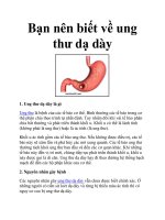 Bạn nên biết về ung thư dạ dày pot