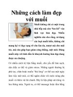 Những cách làm đẹp với muối pptx