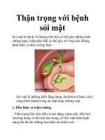 Thận trọng với bệnh sỏi mật ppt