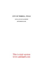 CITY OF TERRELL, TEXAS ANNUAL FINANCIAL REPORT SEPTEMBER 30, 2007_part1 pot