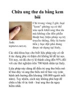 Chữa ung thư da bằng kem bôi pot