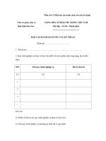 Mẫu số 6.3 Mẫu báo cáo danh sách yêu cầu kỹ thuật pptx