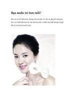 Bạn muốn trẻ hơn tuổi? pptx