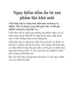 Nguy hiểm tiềm ẩn từ sản phẩm lăn khử mùi doc