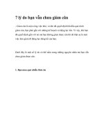 7 lý do bạn vẫn chưa giảm cân ppt