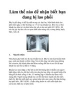 Làm thế nào để nhận biết bạn đang bị lao phổi pptx
