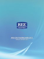 báo cáo thường niên ANNUAL REPORT 2012 ree corporation