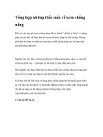 Tổng hợp những thắc mắc về kem chống nắng pot