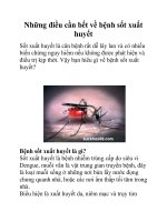 Những điều cần bết về bệnh sốt xuất huyết doc